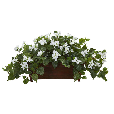 Bougainvillea Artificial Plant in Decorative Planter-Parc Decor