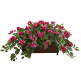Bougainvillea Artificial Plant in Decorative Planter-Parc Decor
