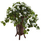 Bougainvillea Artificial Plant in Stand Planter-Parc Decor