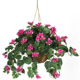 Bougainvillea Hanging Basket Silk Plant-Parc Decor