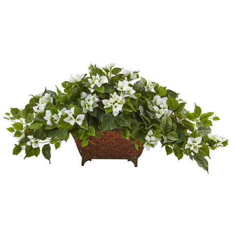 Bougainvillea in Metal Planter-Parc Decor