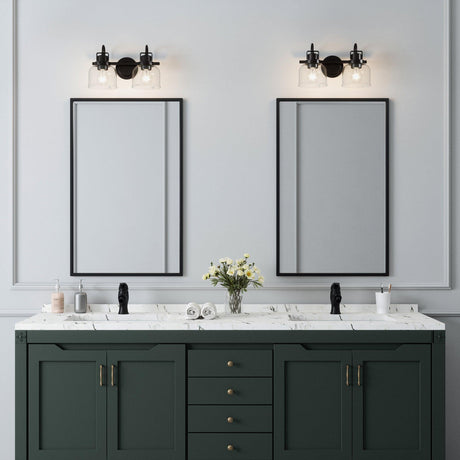 Brighton 2-Light Dark Bronze Dimmable Bathroom Vanity Light-Parc Decor