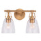 Brilliance Modern Farmhouse 2-Light Vanity Light-Parc Decor