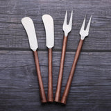 CAMELLIA CHEESE FORK & SPREADER 4 PC. SET-Parc Decor