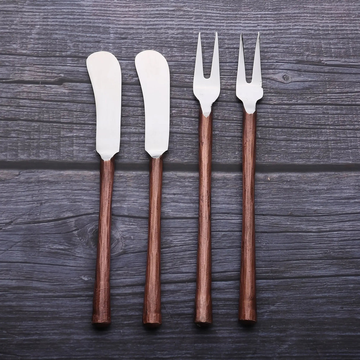 CAMELLIA CHEESE FORK & SPREADER 4 PC. SET-Parc Decor