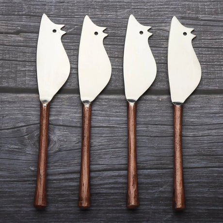 CAMELLIA RATONCITO CHEESE SPREADER/KNIFE 4 PC. SET-Parc Decor