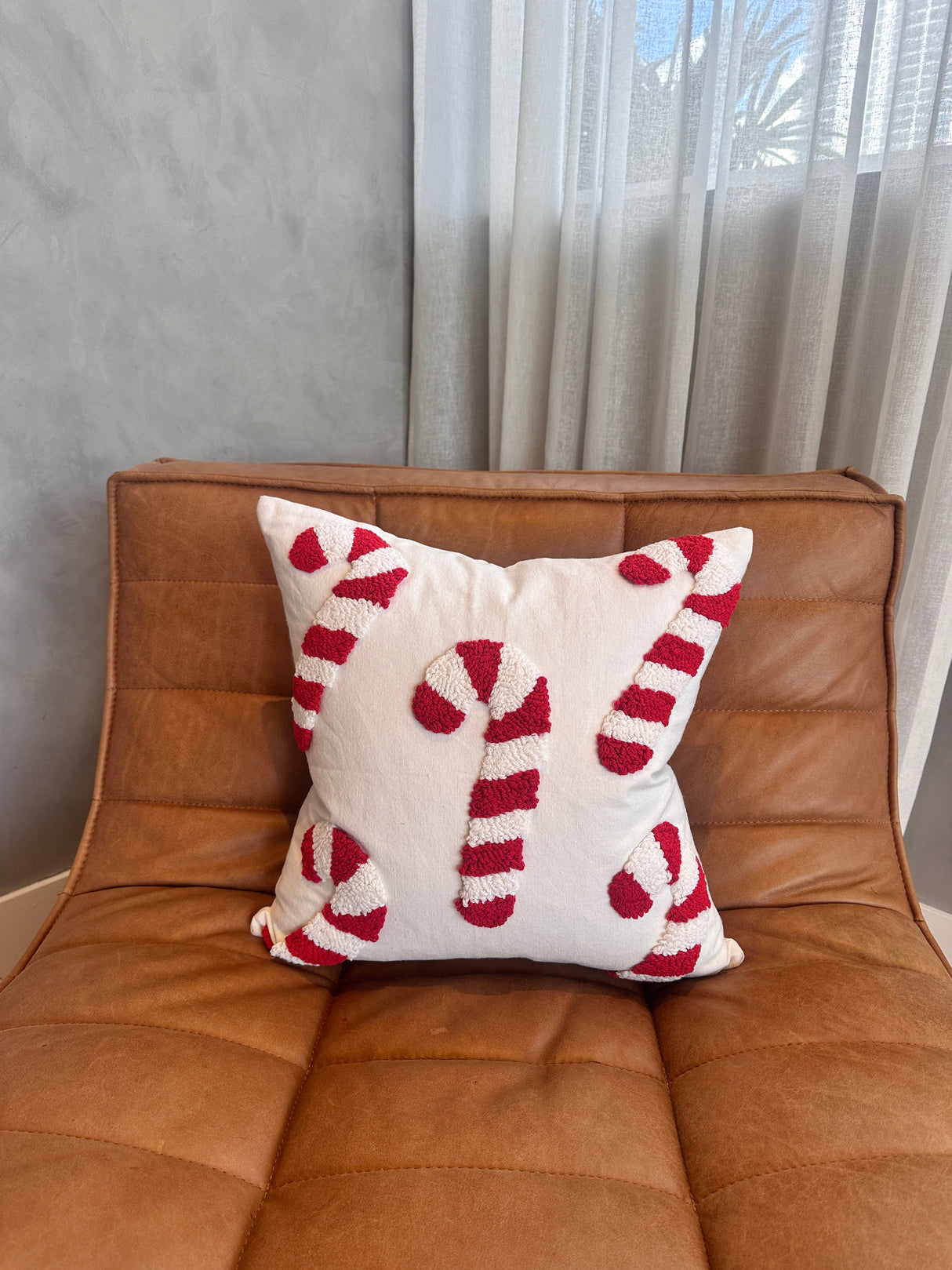 Candy Cane Pillow Cover-Parc Decor