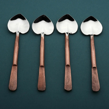 Celia Heart Coffee/Dessert Table Spoon 4 Pc. Set-Parc Decor