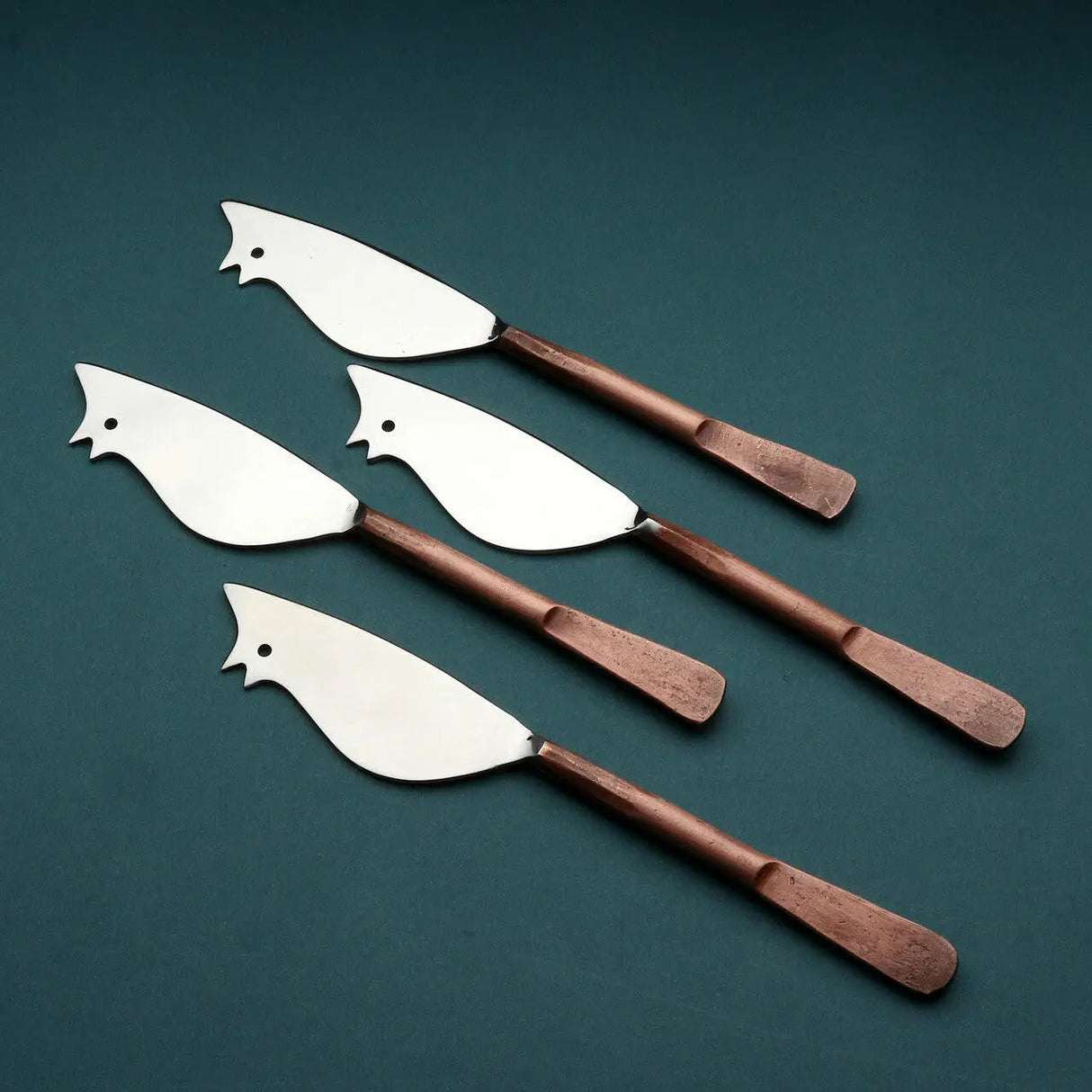 Celia Ratoncito Cheese Spreader/Knife 4 Pc. Set-Parc Decor
