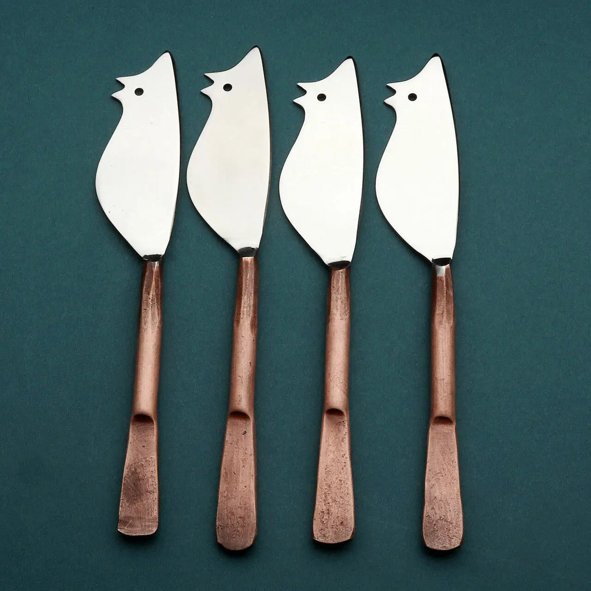 Celia Ratoncito Cheese Spreader/Knife 4 Pc. Set-Parc Decor
