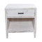 Classic Modern 1-Drawer Solid Wood White Nightstand Side Table-Parc Decor