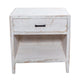 Classic Modern 1-Drawer Solid Wood White Nightstand Side Table-Parc Decor