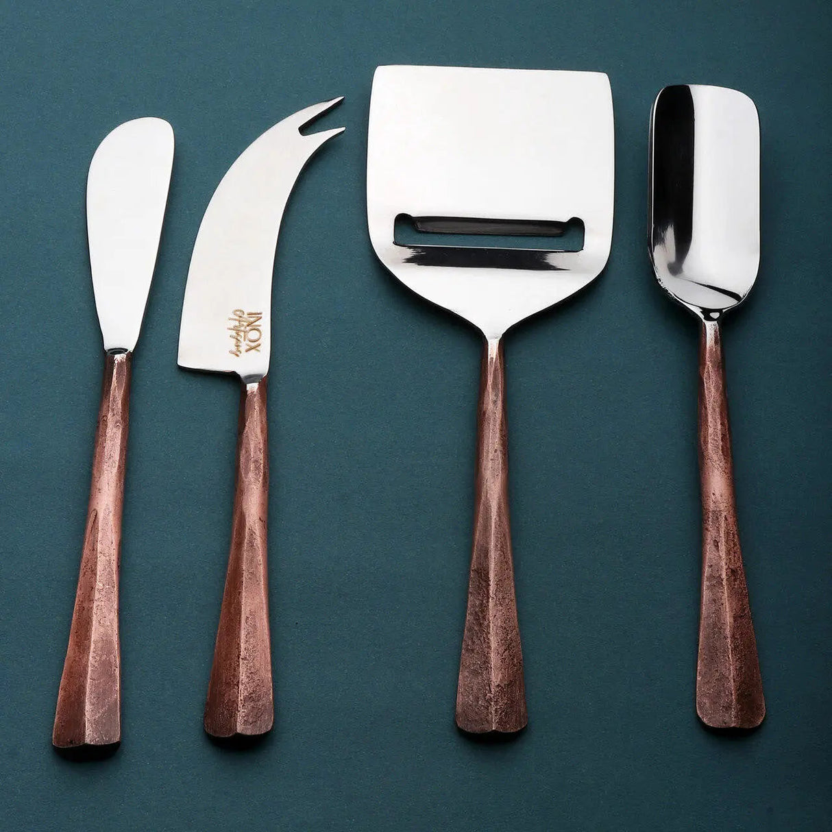 Copper Ridge Cheese Knives 4 Pc. Set-Parc Decor