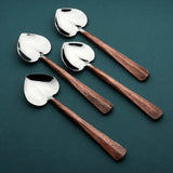 Copper Ridge Heart Coffee/Dessert Table Spoon 4 Pc. Set-Parc Decor