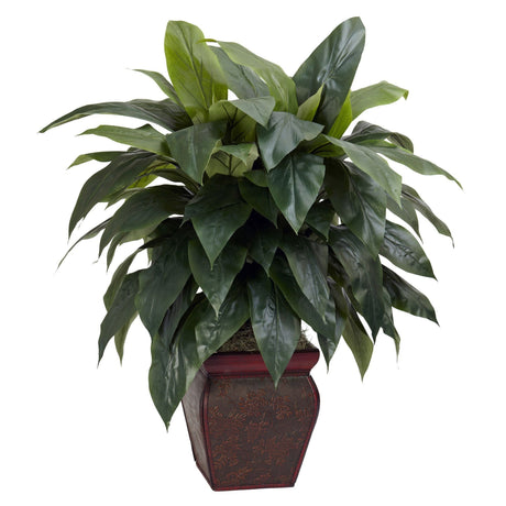Cordyline w/Decorative Vase Silk Plant-Parc Decor