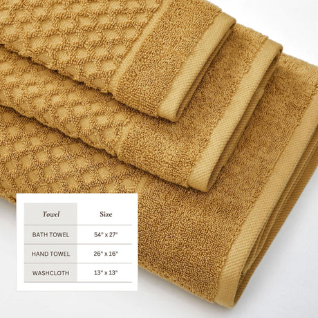 Cotton Diamond Waffle Weave Bath Towel Set – Grayson Collection-Parc Decor