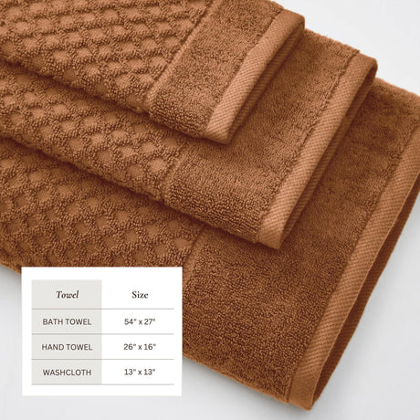 Cotton Diamond Waffle Weave Bath Towel Set – Grayson Collection-Parc Decor