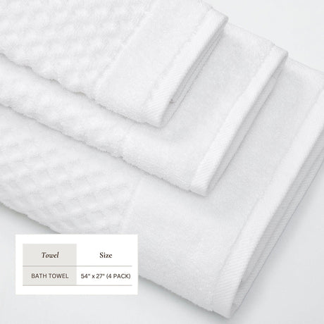 Cotton Diamond Waffle Weave Bath Towel Set – Grayson Collection-Parc Decor