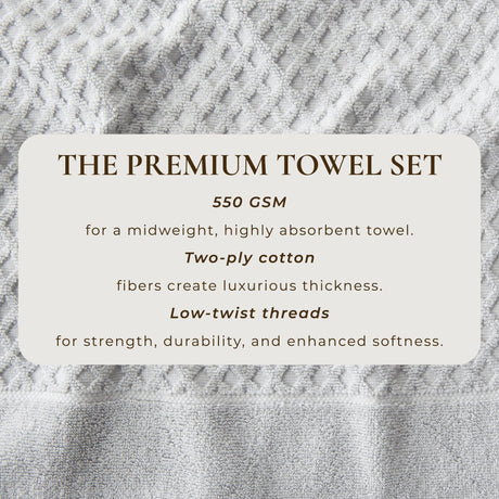 Cotton Diamond Waffle Weave Bath Towel Set – Grayson Collection-Parc Decor