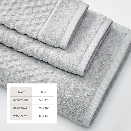 Cotton Diamond Waffle Weave Bath Towel Set – Grayson Collection-Parc Decor