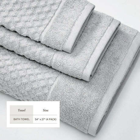 Cotton Diamond Waffle Weave Bath Towel Set – Grayson Collection-Parc Decor