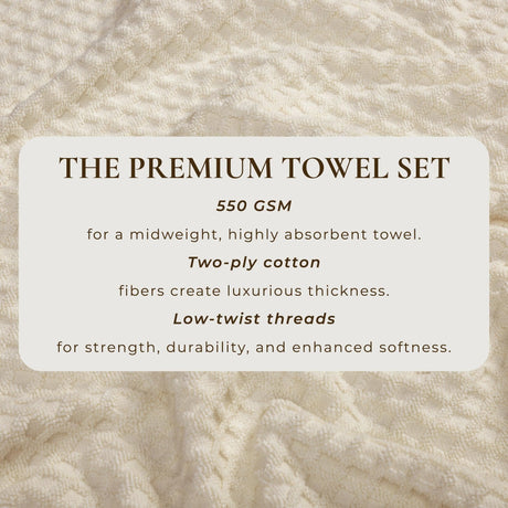 Cotton Diamond Waffle Weave Bath Towel Set – Grayson Collection-Parc Decor