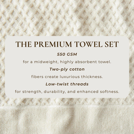 Cotton Diamond Waffle Weave Bath Towel Set – Grayson Collection-Parc Decor