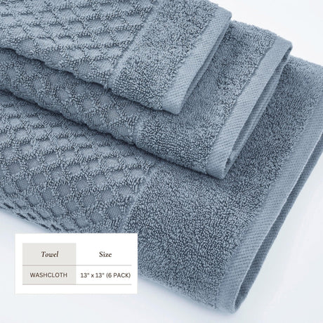 Cotton Diamond Waffle Weave Bath Towel Set – Grayson Collection-Parc Decor