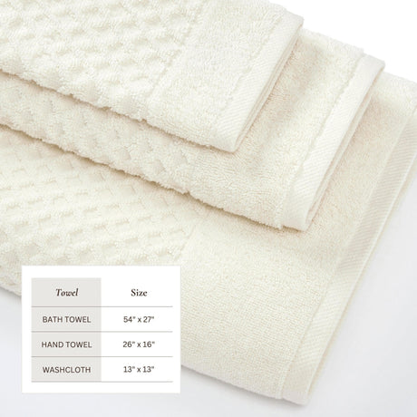 Cotton Diamond Waffle Weave Bath Towel Set – Grayson Collection-Parc Decor
