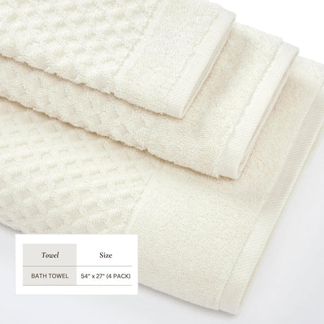 Cotton Diamond Waffle Weave Bath Towel Set – Grayson Collection-Parc Decor