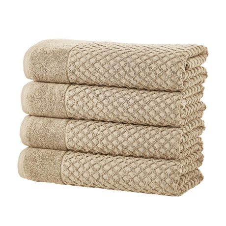 Cotton Diamond Waffle Weave Bath Towel Set - Grayson Collection-Parc Decor