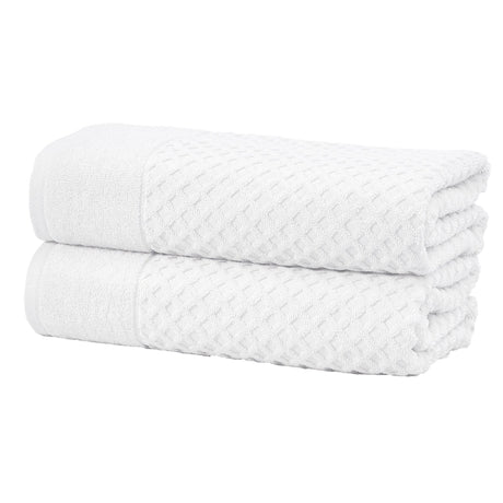 Cotton Diamond Waffle Weave Bath Towel Set – Grayson Collection-Parc Decor