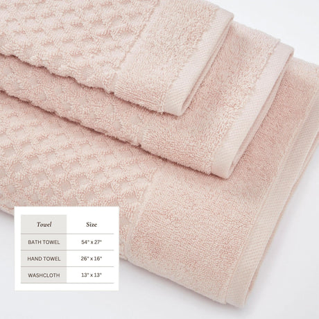 Cotton Diamond Waffle Weave Bath Towel Set – Grayson Collection-Parc Decor