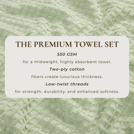 Cotton Diamond Waffle Weave Bath Towel Set – Grayson Collection-Parc Decor