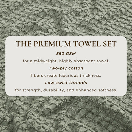 Cotton Diamond Waffle Weave Bath Towel Set – Grayson Collection-Parc Decor