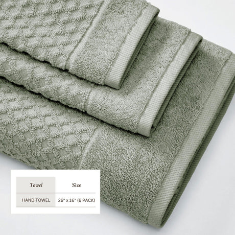 Cotton Diamond Waffle Weave Bath Towel Set – Grayson Collection-Parc Decor