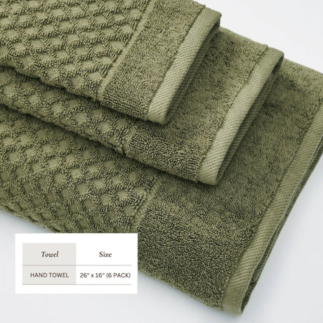Cotton Diamond Waffle Weave Bath Towel Set – Grayson Collection-Parc Decor