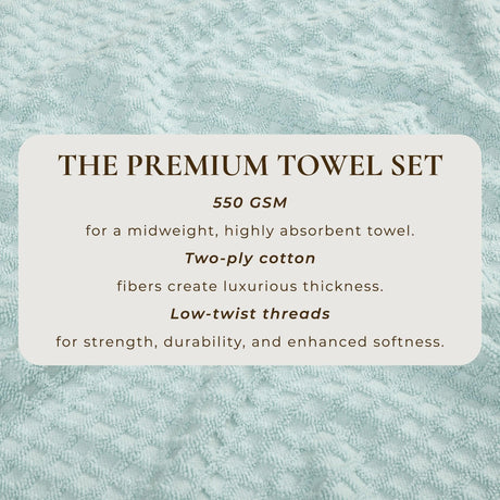 Cotton Diamond Waffle Weave Bath Towel Set – Grayson Collection-Parc Decor