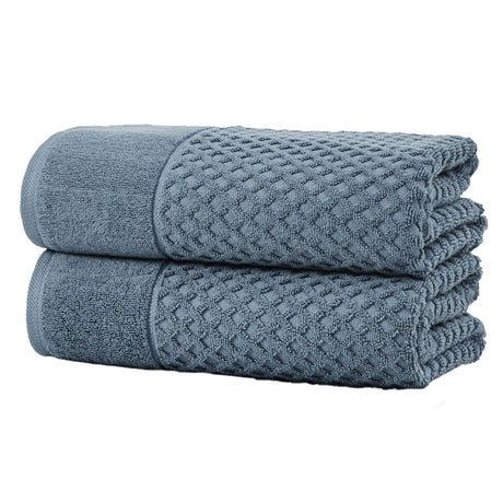 Cotton Diamond Waffle Weave Bath Towel Set – Grayson Collection-Parc Decor