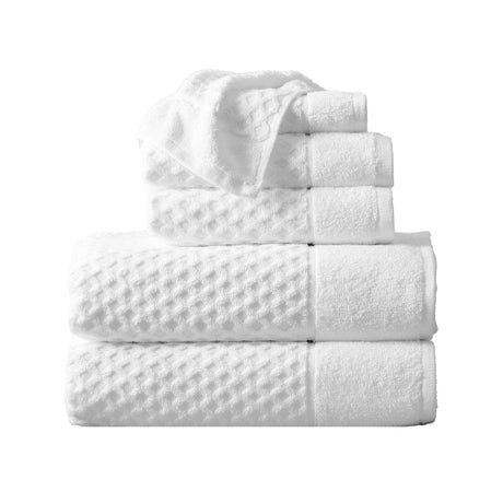 Cotton Diamond Waffle Weave Bath Towel Set - Grayson Collection-Parc Decor