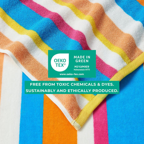 Cotton Velour Cabana Stripe Beach Towel – Novia Collection-Parc Decor