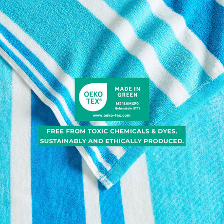 Cotton Velour Cabana Stripe Beach Towel – Novia Collection-Parc Decor