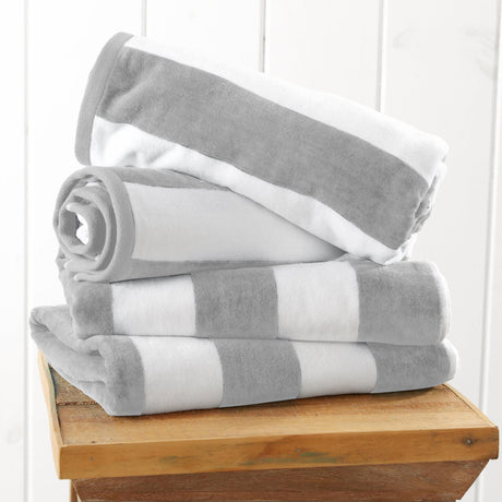 Cotton Velour Cabana Stripe Beach Towel – Novia Collection-Parc Decor