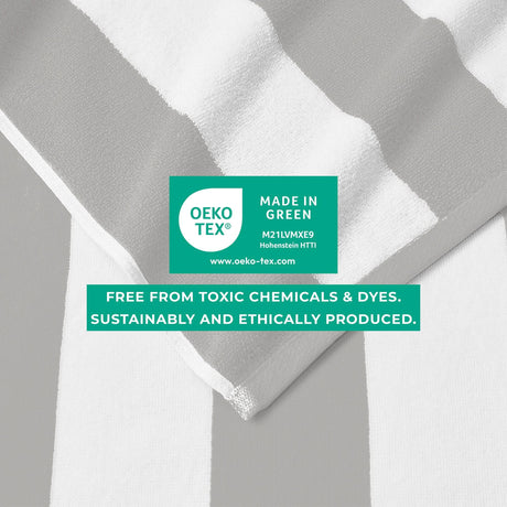 Cotton Velour Cabana Stripe Beach Towel – Novia Collection-Parc Decor