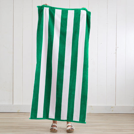 Cotton Velour Cabana Stripe Beach Towel – Novia Collection-Parc Decor