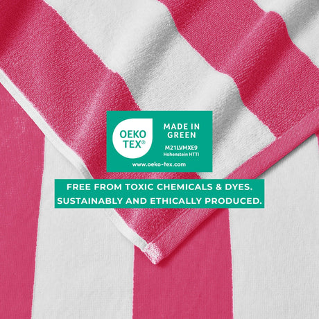 Cotton Velour Cabana Stripe Beach Towel – Novia Collection-Parc Decor