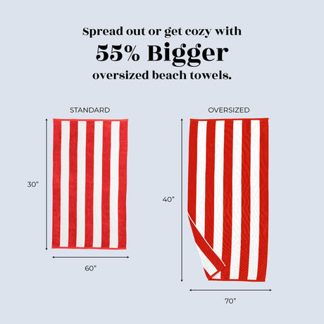Cotton Velour Cabana Stripe Beach Towel – Novia Collection-Parc Decor