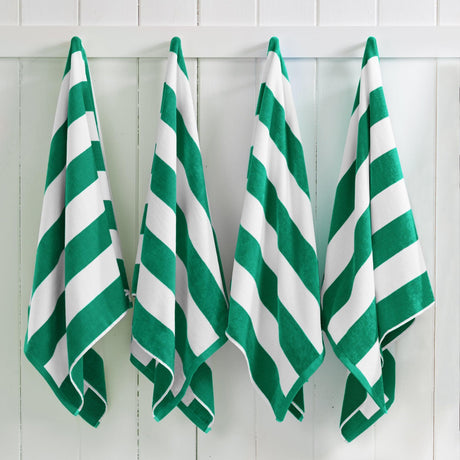 Cotton Velour Cabana Stripe Beach Towel - Novia Collection-Parc Decor