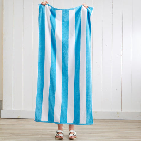 Cotton Velour Cabana Stripe Beach Towel – Novia Collection-Parc Decor