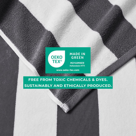 Cotton Velour Cabana Stripe Beach Towel – Novia Collection-Parc Decor